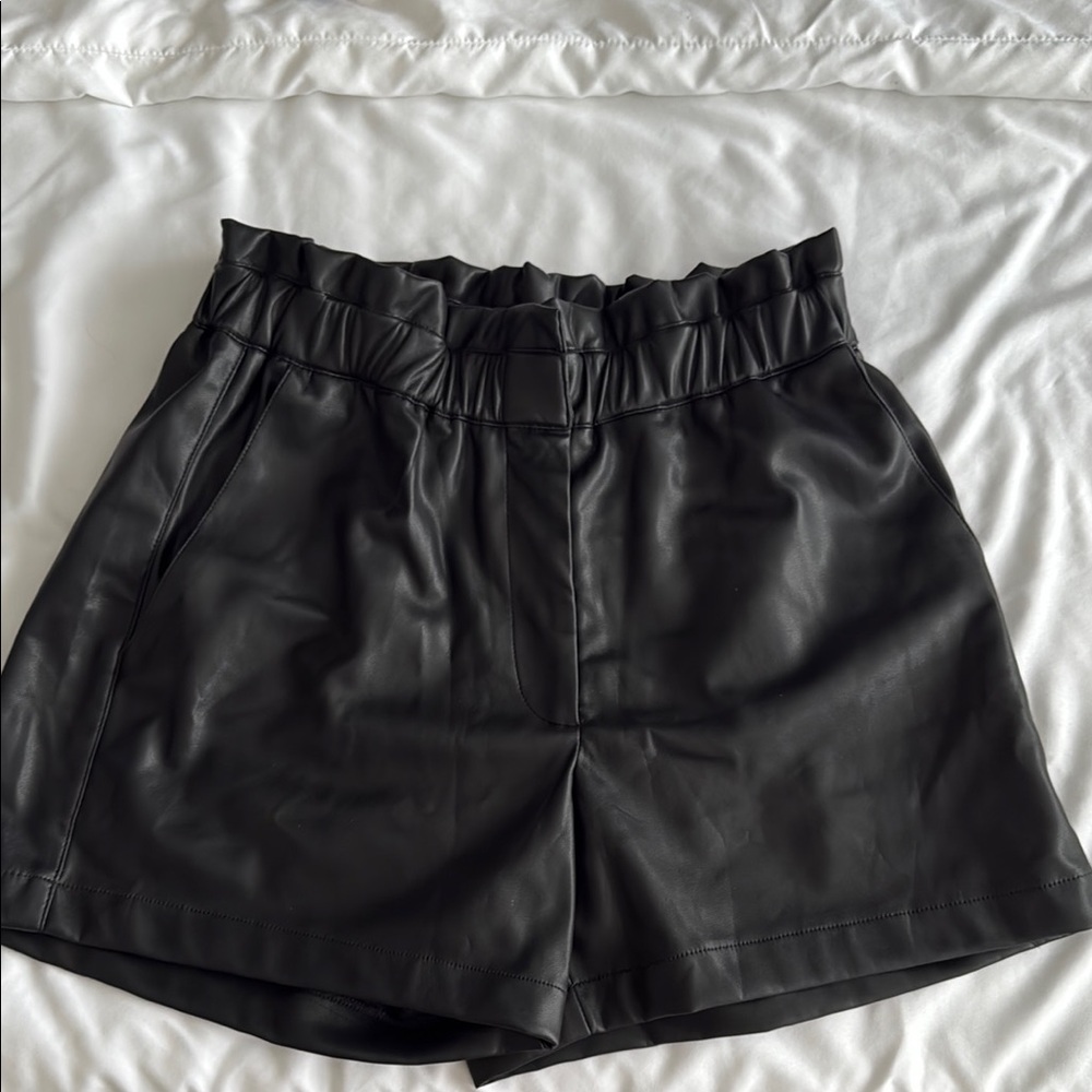 Lucy Paris Leather Women Shorts